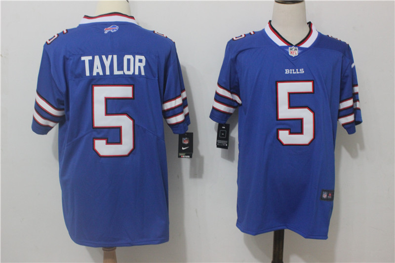 Men's Buffalo Bills Tyrod Taylor #5 Blue Jersey